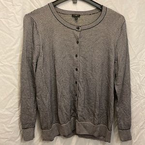 Talbots Size 2X Cardigan with Metallic Stripe